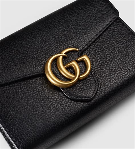 gucci black wallet women's|gucci wallet black leather.